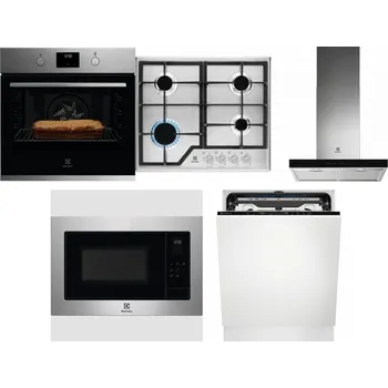 Set domácích spotřebičů ELECTROLUX KOFGH70TX + ELECTROLUX KGS6426SX + ELECTROLUX LFT766X + ELECTROLUX EMS4253TEX + ELECTROLUX EEM69410L