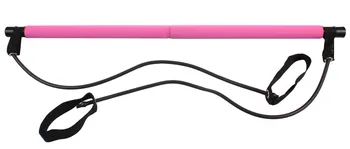Merco Pilates Sticks 38471 posilovací tyč s gumou růžová
