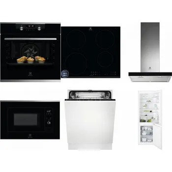 Set domácích spotřebičů ELECTROLUX KODDP77X + ELECTROLUX LIR60433B + ELECTROLUX LFT766X + ELECTROLUX LMS2203EMX + ELECTROLUX EEA27200L + ELECTROLUX ENT6TF18S