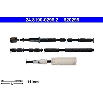 Brzdová destička Výstražný kontakt, opotřebení obložení ATE 24.8190-0296.2