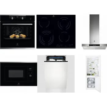 Set domácích spotřebičů ELECTROLUX KODEH70X + ELECTROLUX EHF6343FOK + ELECTROLUX LFT426X + ELECTROLUX LMS2203EMX + ELECTROLUX EEM23100L + ELECTROLUX ENT6TF18S