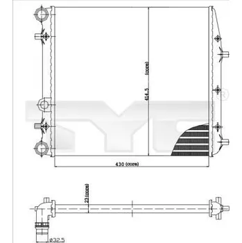 Chladič motoru Chladič, chlazení motoru TYC 737-0013