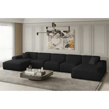 Sedací souprava Sedací souprava do U Luga velikost XL - Černá