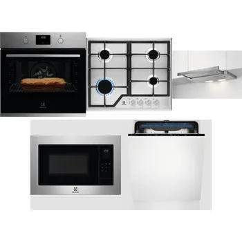 Set domácích spotřebičů ELECTROLUX KOFGH70TX + ELECTROLUX KGS6426SX + ELECTROLUX LFP326S + ELECTROLUX EMS4253TEX + ELECTROLUX EES48200L