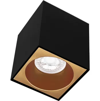 CENTURY ESSENZA přisazené svítidlo SQ GU10 černá/zlatá 80mm