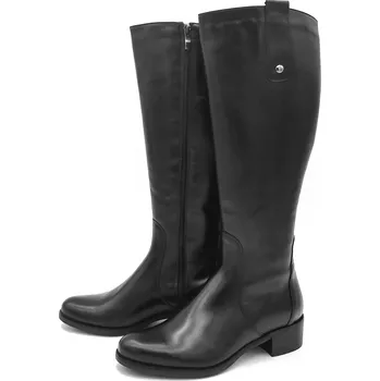 Dámské kozačky Kožené dámské kozačky 1199 ACORD černé Barva: černá, Velikost: 40