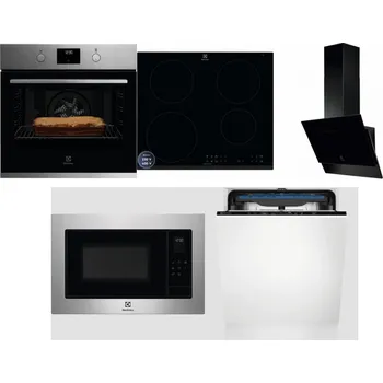 Set domácích spotřebičů ELECTROLUX KOFGH70TX + ELECTROLUX LIR60433B + ELECTROLUX LFV616K + ELECTROLUX EMS4253TEX + ELECTROLUX EES48200L