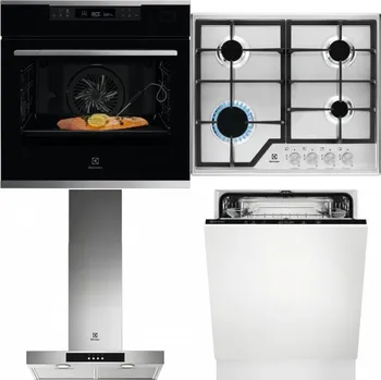 Set domácích spotřebičů ELECTROLUX KOBCS31X + ELECTROLUX KGS6426SX + ELECTROLUX LFT426X + ELECTROLUX EEA27200L