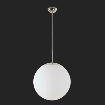 OSMONT ADR68316 ADRIA P3 závěsné skleněné svítidlo nerez leštěná / bílá IP40 3000 K 27W LED nouzové kombinované 1 h