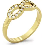 Couple, Zlatý prsten Forever, žluté zlato se zirkony, vel. 51, prům. 16.2 mm, 585-66-1-0266.0Z00.0.51.001