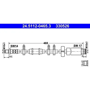 Brzdová hadice Brzdová hadice ATE 24.5112-0465.3
