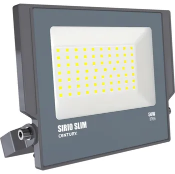 CENTURY REFLEKTOR LED SIRIO SLIM ČERNÝ 50W 4000K 4500Lm 110d 200x29x178mm IP66 CEN SRS-509540