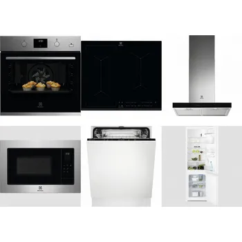Set domácích spotřebičů ELECTROLUX KODGH70TX + ELECTROLUX EIV634 + ELECTROLUX LFT766X + ELECTROLUX EMS4253TEX + ELECTROLUX EEA27200L + ELECTROLUX LNT3LF18S