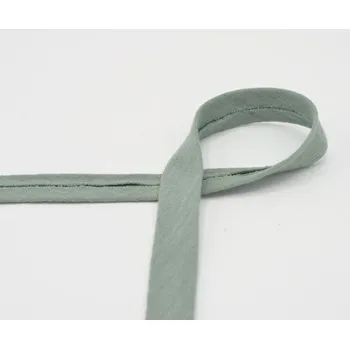 Šikmý proužek mušelínový, zažehlený, dasty mint, 20mm