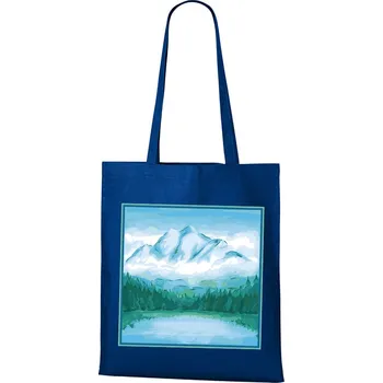 Plátěná tašká Hory, Barva Modrá, Velikost 40×45 cm, Canvas Nákupní taška Bezvatriko.cz 1717