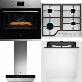 Set domácích spotřebičů ELECTROLUX KOFGH70TX + ELECTROLUX KGS6426SX + ELECTROLUX LFT766X + ELECTROLUX EES48200L