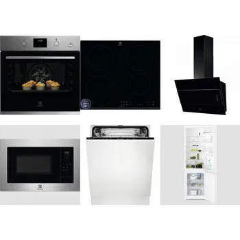 Set domácích spotřebičů ELECTROLUX KODGH70TX + ELECTROLUX LIR60433B + ELECTROLUX LFV316K + ELECTROLUX EMS4253TEX + ELECTROLUX EEA27200L + ELECTROLUX LNT3LF18S
