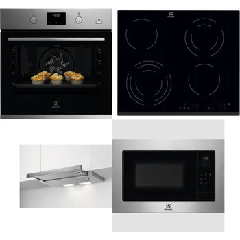 Set domácích spotřebičů ELECTROLUX KODGH70TX + ELECTROLUX EHF6343FOK + ELECTROLUX LFP326S + ELECTROLUX EMS4253TEX