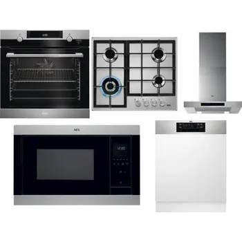 Set domácích spotřebičů AEG Mastery SteamBake BCK455350M + AEG Mastery StepPower HGB64420SM + AEG Mastery DBB5660HM + AEG Mastery MSB2547D-M + AEG FEE72706PM