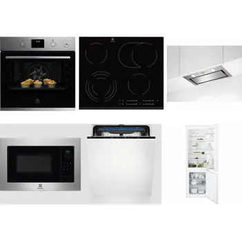 Set domácích spotřebičů ELECTROLUX KODGH70TX + ELECTROLUX EHF6547FXK + ELECTROLUX LFG716X + ELECTROLUX EMS4253TEX + ELECTROLUX EES48200L + ELECTROLUX ENT6TF18S