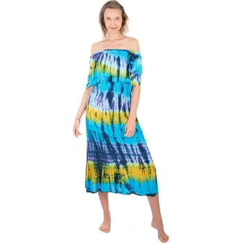 Dámské šaty Dlouhé batikované šaty s volány Annabelle Dream, modré, Sittar UNI
