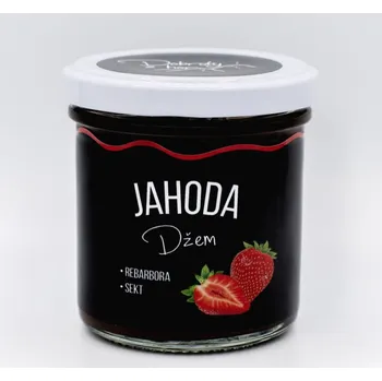 Dobroty z hor Džem Jahoda - rebarbora, sekt z jižní Moravy balení: 155g