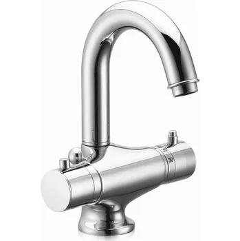 Vodovodní baterie RAF Termostatická umyvadlová stojánková baterie s výpustí, otáčivé ústí T4021