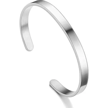 Gravírování Atreya Atreya Ocelový náramek s rytinou textu na přání - stříbrný Velikost náramku: 6 mm