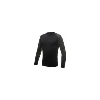 Pánské tričko SENSOR MERINO IMPRESS pánské triko dl.rukáv černá/batik XXL; Černá triko + DÁREK DLE VÝBĚRU!