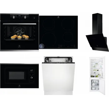 Set domácích spotřebičů ELECTROLUX KODEH70X + ELECTROLUX LIR60433B + ELECTROLUX LFV616K + ELECTROLUX LMS2203EMX + ELECTROLUX EEA27200L + ELECTROLUX ENT6TF18S