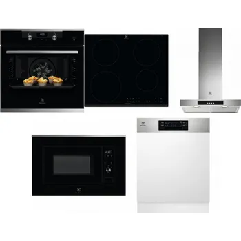 Set domácích spotřebičů ELECTROLUX KODEH70X + ELECTROLUX LIR60430 + ELECTROLUX LFT426X + ELECTROLUX LMS2203EMX + ELECTROLUX EEM48300IX