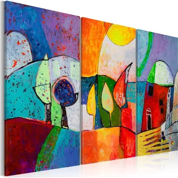 Obraz Artgeist Ručně malovaný obraz 120 x 80 cm Barevná krajina