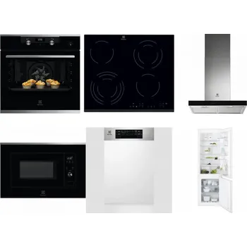Set domácích spotřebičů ELECTROLUX KODEH70X + ELECTROLUX EHF6343FOK + ELECTROLUX LFT766X + ELECTROLUX LMS2203EMX + ELECTROLUX EEM43300IX + ELECTROLUX ENT6TF18S