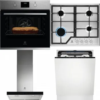 Set domácích spotřebičů ELECTROLUX KOFGH70TX + ELECTROLUX KGS6426SX + ELECTROLUX LFT766X + ELECTROLUX EEM69410L