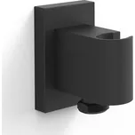 Tres Držák ruční sprchy se stěnovou přípojkou vody, černý matný, 20718201NM