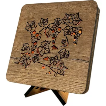 Lampička Li-Go "Víno" lampa 19x19cm provedení povrchu: dub