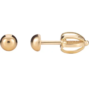 Náušnice Red and Cube Náušnice ze žlutého zlata Au 585/1000 pecka