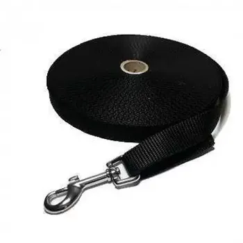 Vodítko pro psa Dinofashion Stopovací ploché vodítko 1,6 cm 10 m černé