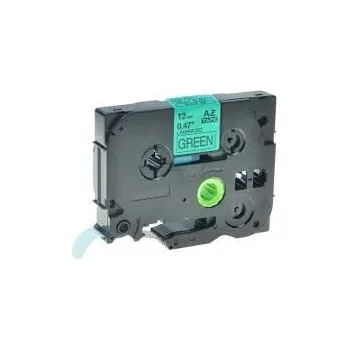 Pásek do tiskárny Kompatibilní páska Brother TZ-735 / TZe-735, 12mm x 8m, bílý tisk / zelený podklad