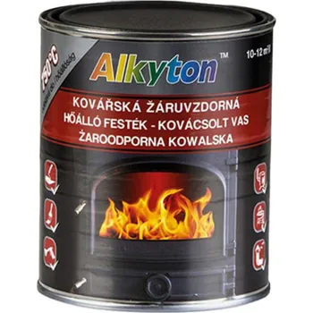 barva na kov Dupli-Color Alkyton Žáruvzdorná do 750°C, černá 0,25 l