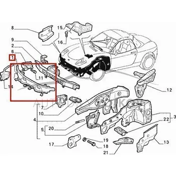 Oprava karosérie Spodní část předního čela orig. Fiat Barchetta