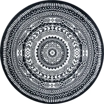 Koberec Dywany Łuszczów Kusový koberec Napkin black kruh Rozměry koberců: 140x140 (průměr) kruh