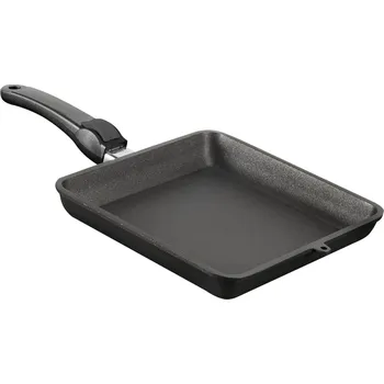 Profesionální titanová pánvička SKK Titanium Durit 24x24 cm Indukce hladká odnímatelná ručka