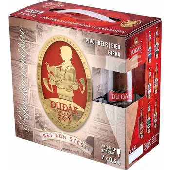 Pivo Dudák Special 7 pack 0,5 sklo + sklenice
