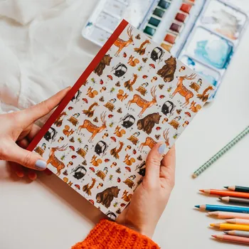 Zápisník ePipí Zápisník Lesní zvířátka A5 Listy sešitu: Tečky