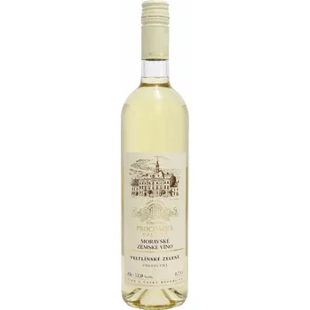 Víno VELTLÍNSKÉ zelené MZV polosuché ČR 0,75l 12% - vinařst.Procházka