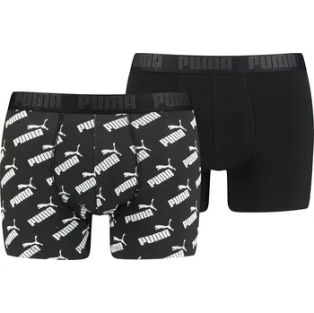 Boxerky Pánské boxerky PUMA MEN AOP BOXER 2P 93505401 BLACK S