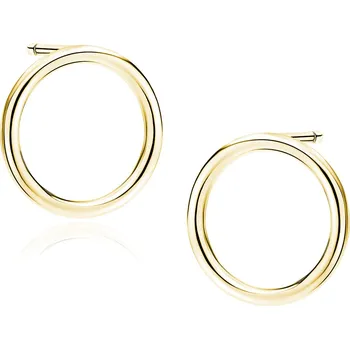 Náušnice Olivie Stříbrné náušnice VELKÝ KRUH GOLD 7302 Ag 925; ≤1,9 g.