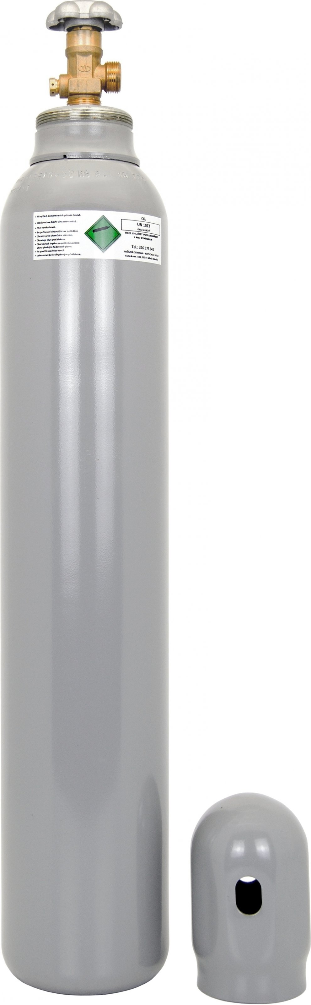 Tlaková ocelová láhev CO2 s náplní 6 kg, vysoká
