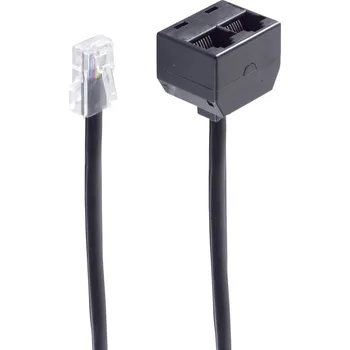 Shiverpeaks ISDN adaptér [1x RJ45 zástrčka 8p8c - 2x RJ45 zásuvka 8p8c] 0.1 m černá